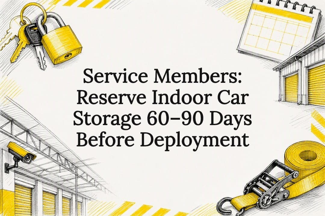 Service Members: Reserve Indoor Car Storage 60–90 Days Before Deployment