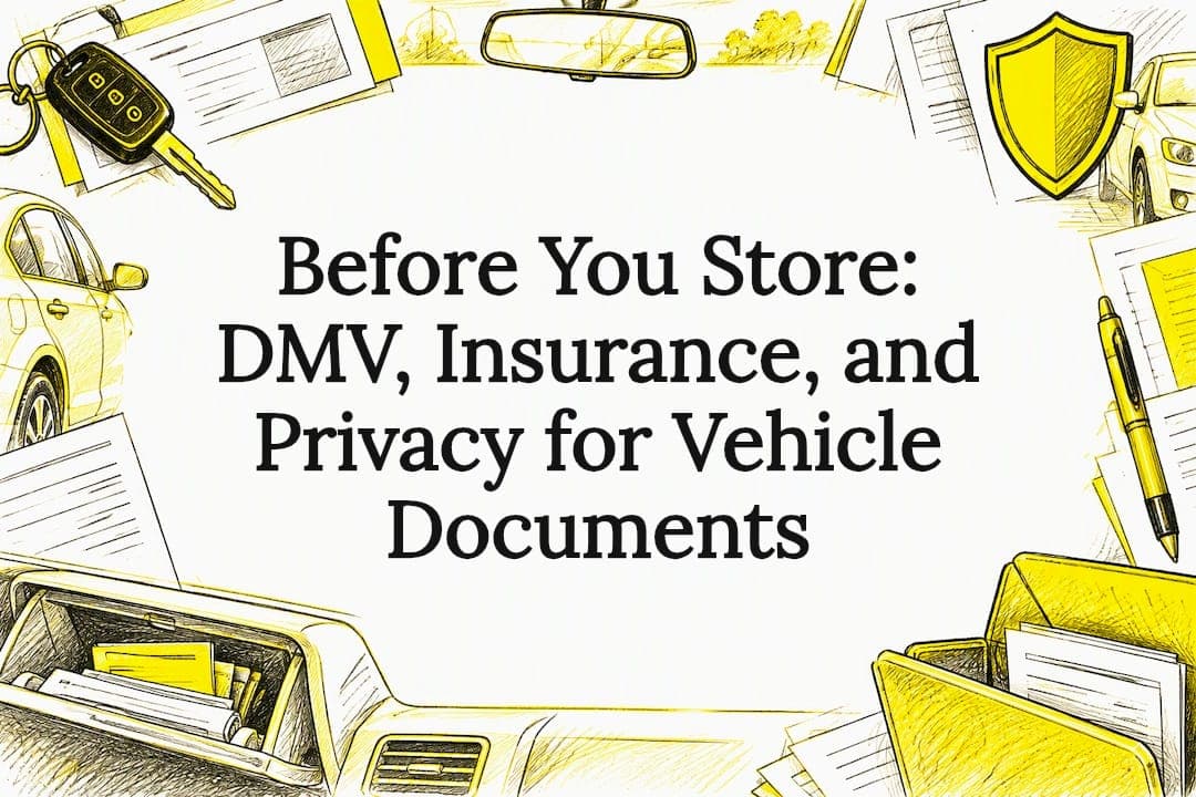 Before You Store: DMV, Insurance, and Privacy for Vehicle Documents